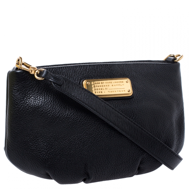 Pre Owned Marc by Marc Jacobs Black Leather Classic Q Percy Crossbody Bag