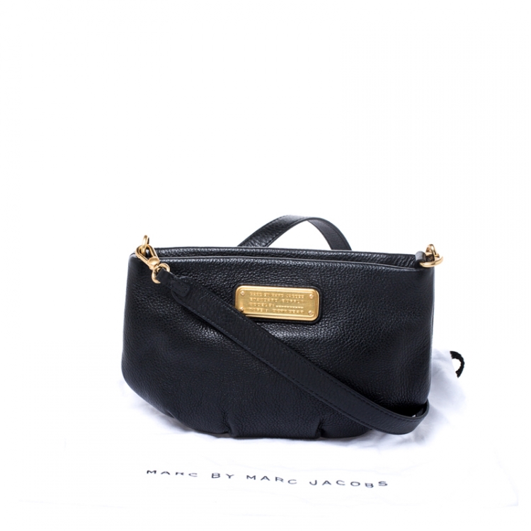 Pre Owned Marc by Marc Jacobs Black Leather Classic Q Percy Crossbody Bag