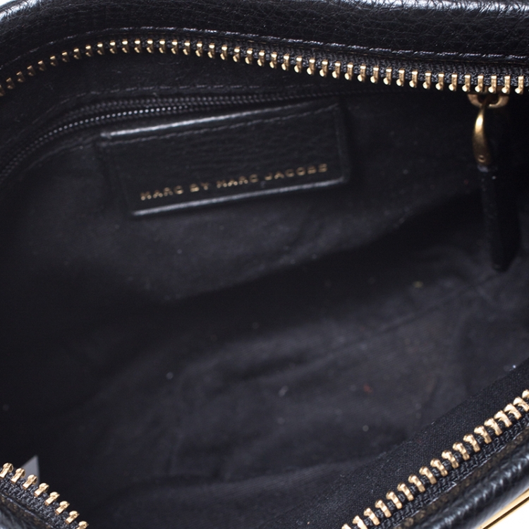 Pre Owned Marc by Marc Jacobs Black Leather Classic Q Percy Crossbody Bag