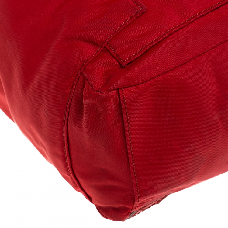 Pre Owned Marc by Marc Jacobs Red Nylon and Leather Preppy Backpack