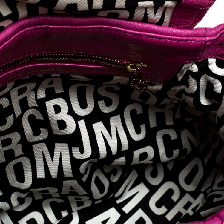 Pre Owned Marc by Marc Jacobs Pink Leather Classic Q Lil Ukita Top Handle Bag