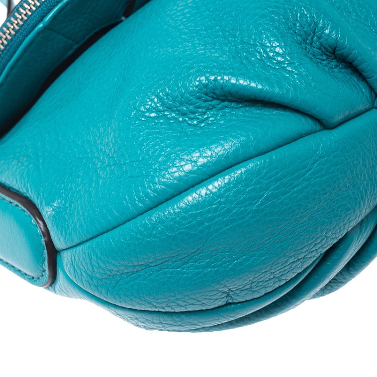 Pre Owned Marc By Marc Jacobs Teal Leather Classic Q Natasha Crossbody Bag