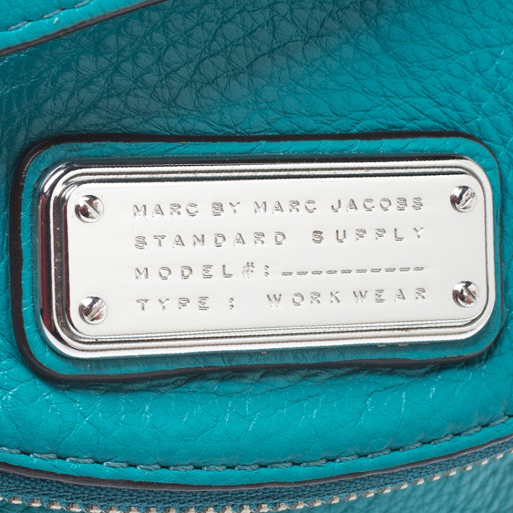 Pre Owned Marc By Marc Jacobs Teal Leather Classic Q Natasha Crossbody Bag