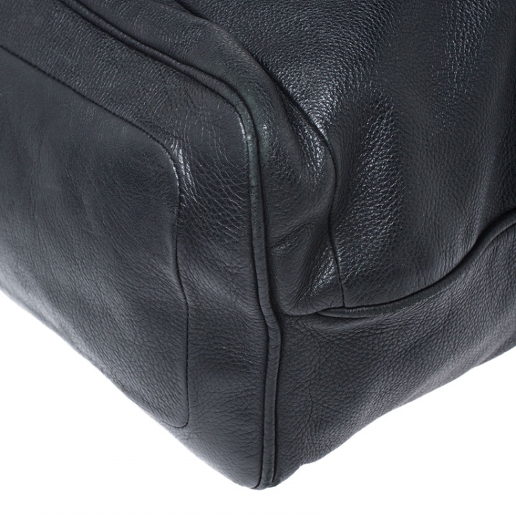 Pre Owned Marc by Marc Jacobs Black Leather Front  Zip Hobo