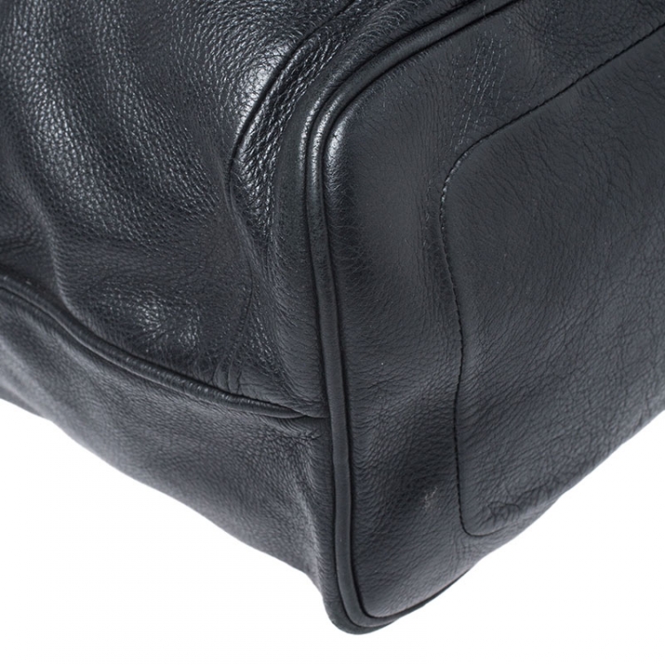 Pre Owned Marc by Marc Jacobs Black Leather Front  Zip Hobo