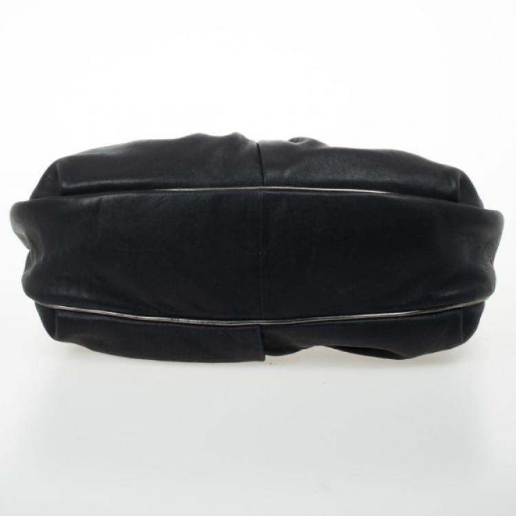 Pre Owned Marc by Marc Jacobs Black Leather Twisted Knot Hobo