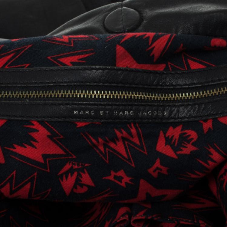 Pre Owned Marc by Marc Jacobs Black Leather Twisted Knot Hobo