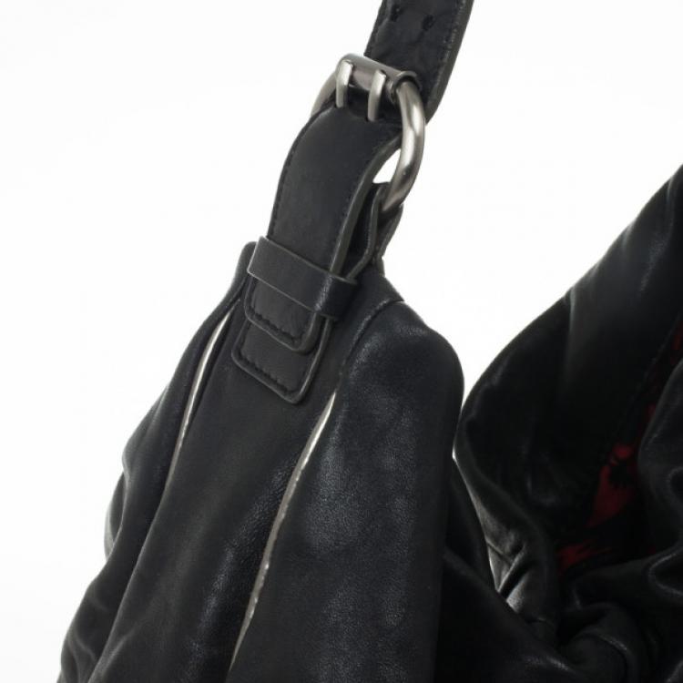 Pre Owned Marc by Marc Jacobs Black Leather Twisted Knot Hobo