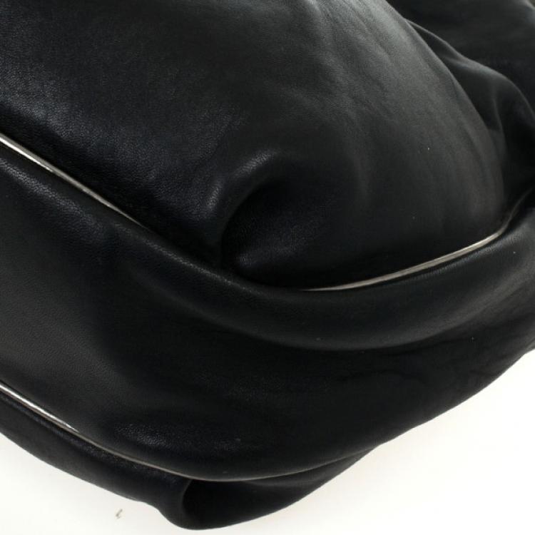 Pre Owned Marc by Marc Jacobs Black Leather Twisted Knot Hobo