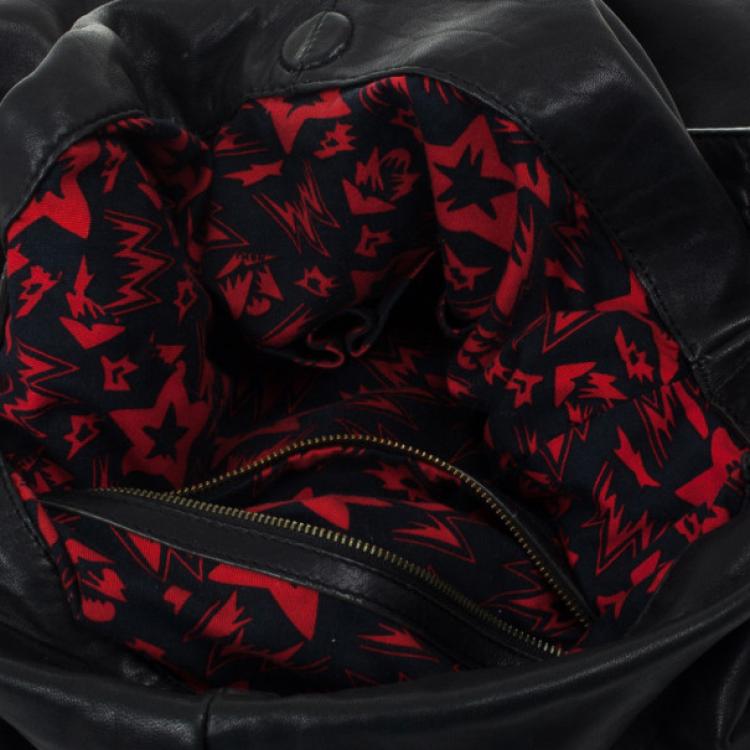 Pre Owned Marc by Marc Jacobs Black Leather Twisted Knot Hobo