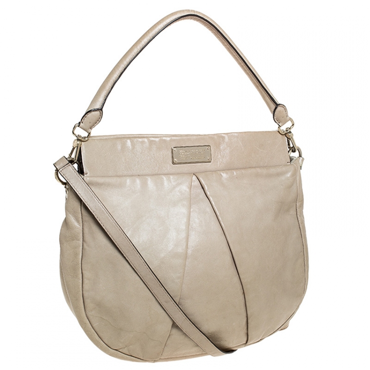 مملوكة مسبقًا Marc by Marc Jacobs Beige Leather Classic Q Hillier Hobo