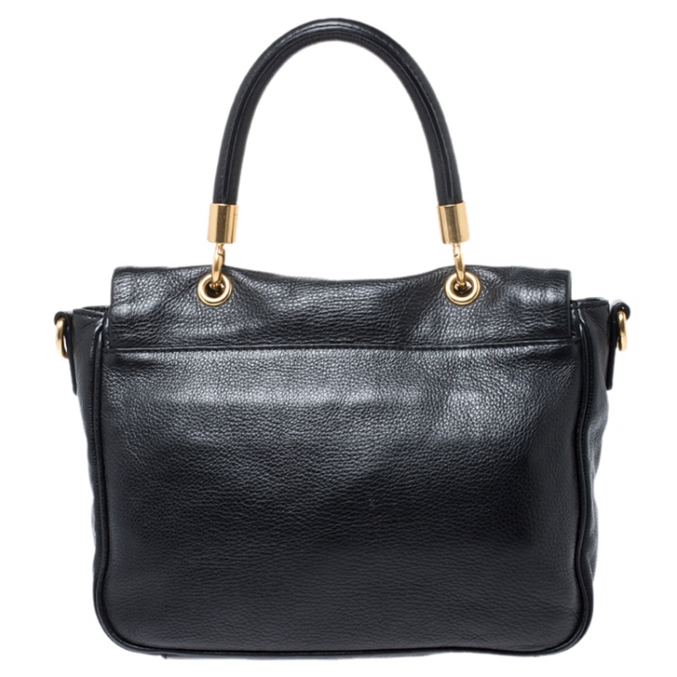 Pre Owned Marc by Marc Jacobs Black Leather Too Hot to Handle Top Handle Bag  