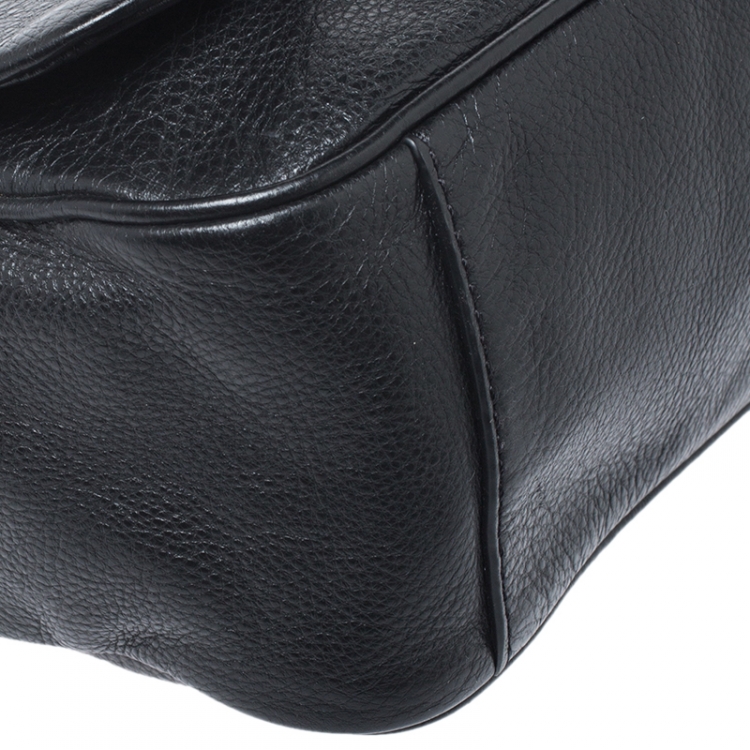 Pre Owned Marc by Marc Jacobs Black Leather Too Hot to Handle Top Handle Bag  