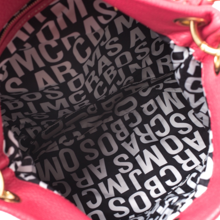 Pre Owned Marc by Marc Jacobs Hot Pink Leather Classic Q Hillier Hobo