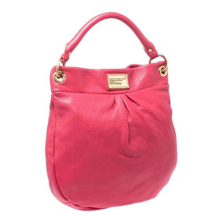Pre Owned Marc by Marc Jacobs Hot Pink Leather Classic Q Hillier Hobo