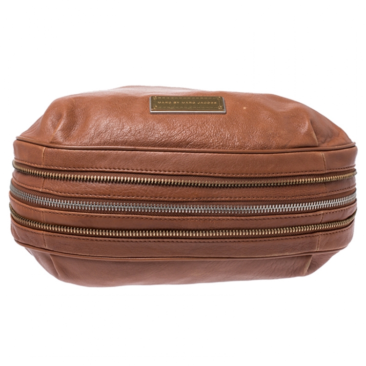 Pre Owned Marc by Marc Jacobs Brown Leather Washed Up Billy Hobo