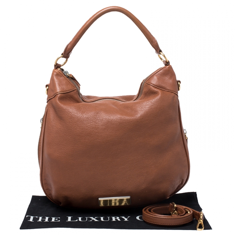 Pre Owned Marc by Marc Jacobs Brown Leather Washed Up Billy Hobo