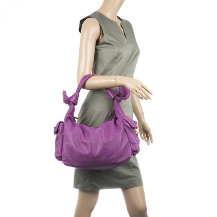 Pre Owned Marc by Marc Jacobs Pretty Nappa Sparkling Grape Lil Lissy Shoulder Bag