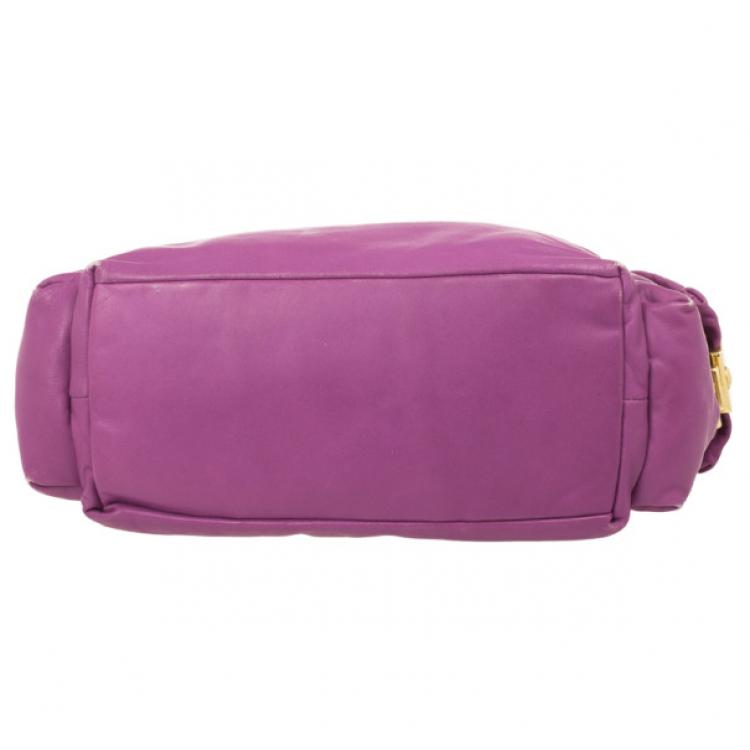 Pre Owned Marc by Marc Jacobs Pretty Nappa Sparkling Grape Lil Lissy Shoulder Bag