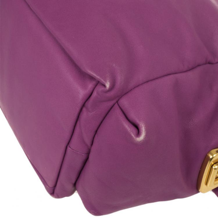 Pre Owned Marc by Marc Jacobs Pretty Nappa Sparkling Grape Lil Lissy Shoulder Bag