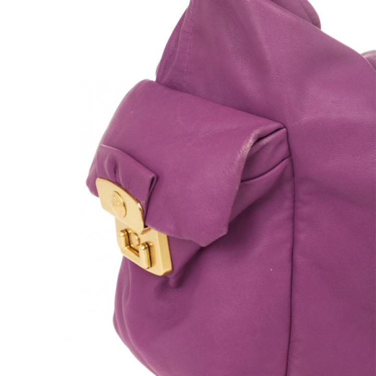 Pre Owned Marc by Marc Jacobs Pretty Nappa Sparkling Grape Lil Lissy Shoulder Bag