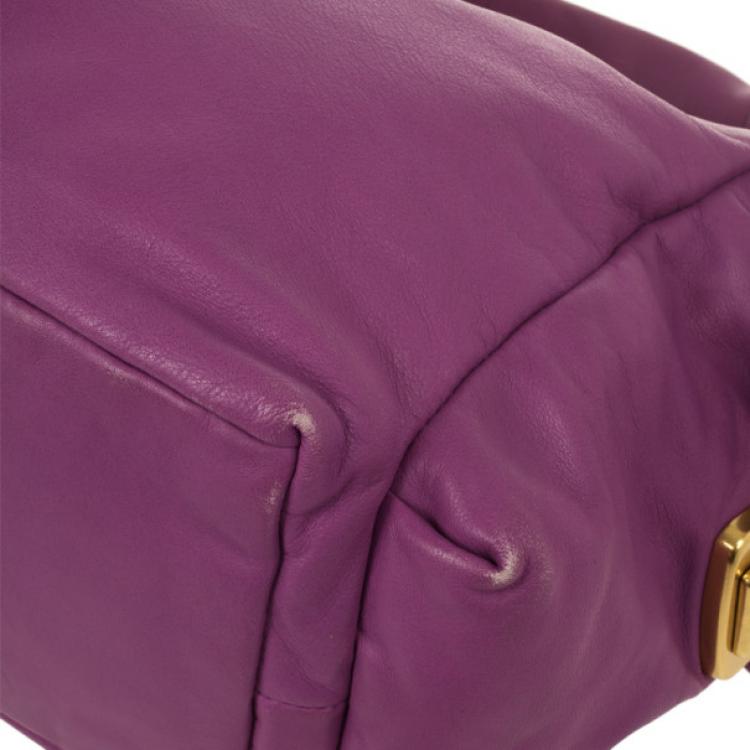 Pre Owned Marc by Marc Jacobs Pretty Nappa Sparkling Grape Lil Lissy Shoulder Bag