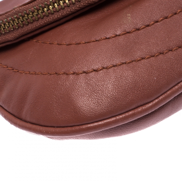 Pre Owned Marc by Marc Jacobs Brown Leather Petal to the Metal Crossbody Bag