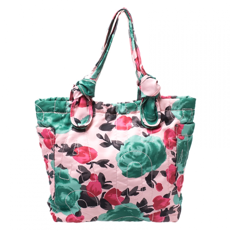 Pre Owned Marc by Marc Jacobs Multicolor Printed Bow Nylon Tate Tote
