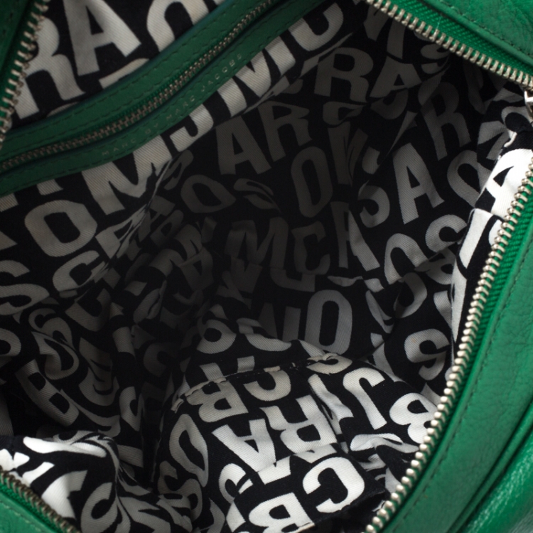 Pre Owned Marc by Marc Jacobs Green Leather Classic Q Groove Shoulder Bag
