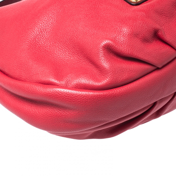 Pre Owned Marc by Marc Jacobs Red Leather Too Hot To Handle Hobo