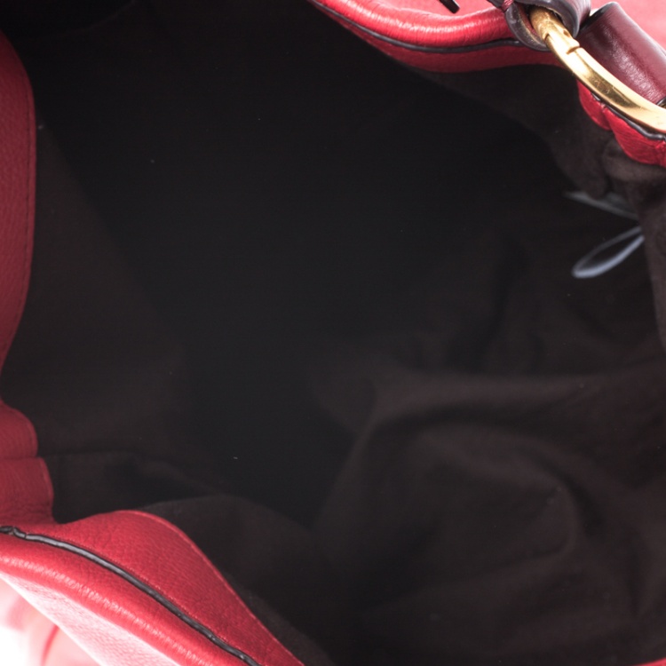 Pre Owned Marc by Marc Jacobs Red Leather Too Hot To Handle Hobo