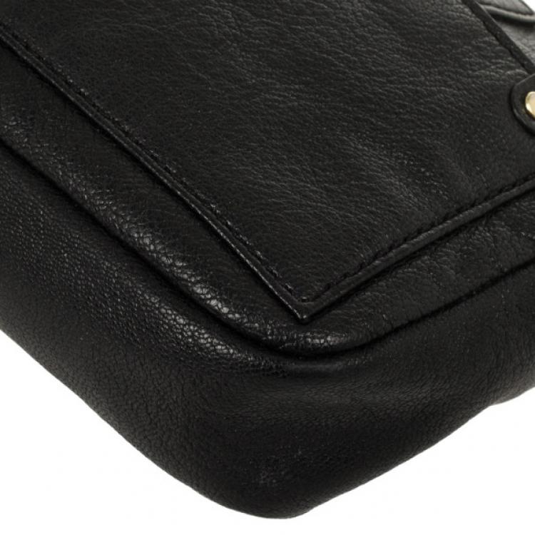 Pre Owned Marc by Marc Jacobs Black Preppy Camera Buffalo Leather Crossbody Bag