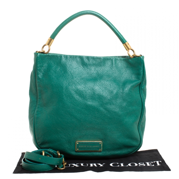 Pre Owned Marc by Marc Jacobs Green Leather Too Hot To Handle Hobo