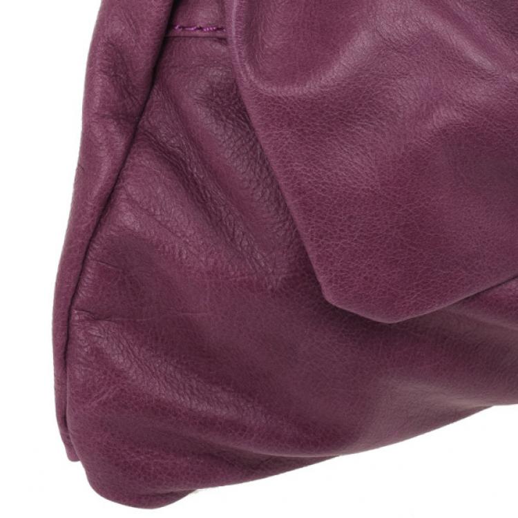 مملوكة مسبقًا Marc by Marc Jacobs Purple Leather Dr. Q Convertible Clutch