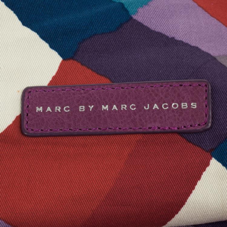 مملوكة مسبقًا Marc by Marc Jacobs Purple Leather Dr. Q Convertible Clutch