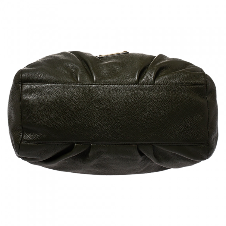 Pre Owned Marc by Marc Jacobs Green Leather Classic Q Francesca Shoulder Bag