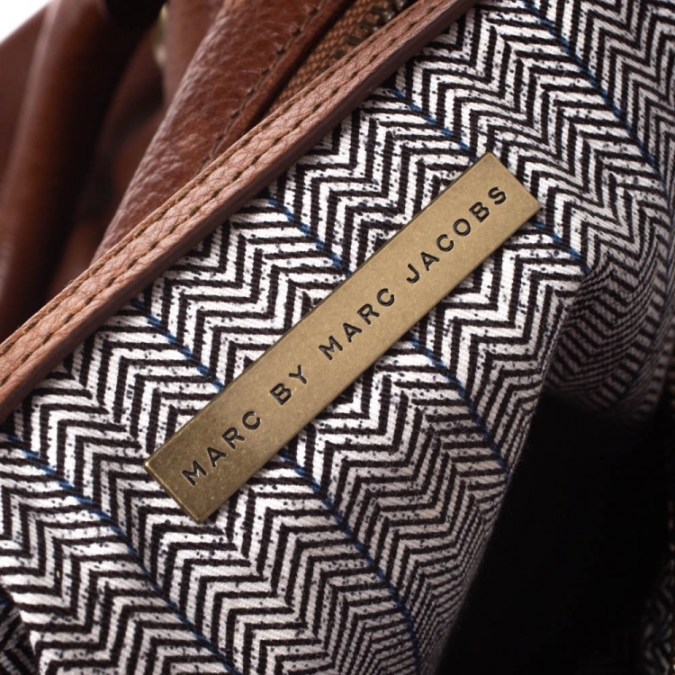 مملوكة مسبقًا Marc by Marc Jacobs Brown Leather Classic Q Baby Groovee Satchel