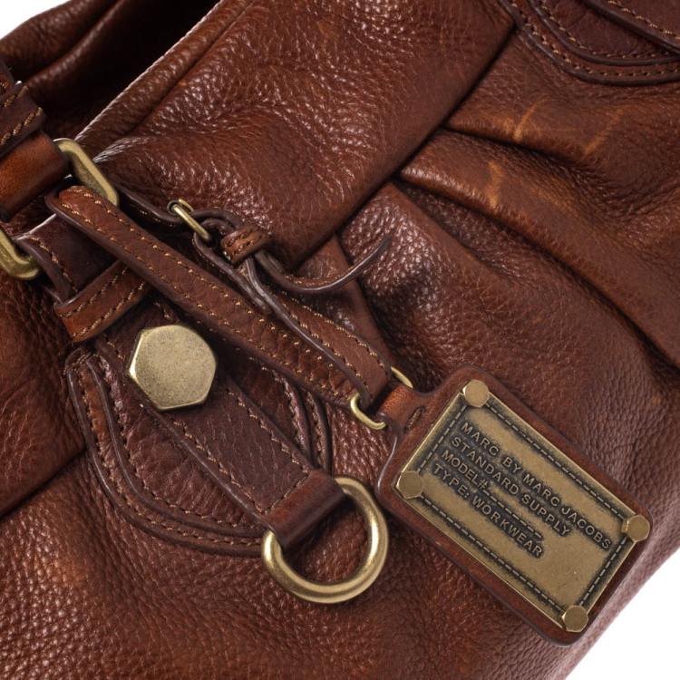 مملوكة مسبقًا Marc by Marc Jacobs Brown Leather Classic Q Baby Groovee Satchel