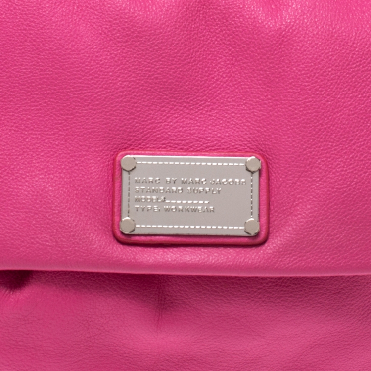 Pre Owned Marc by Marc Jacobs Pink Leather Classic Q Lil Ukita Satchel