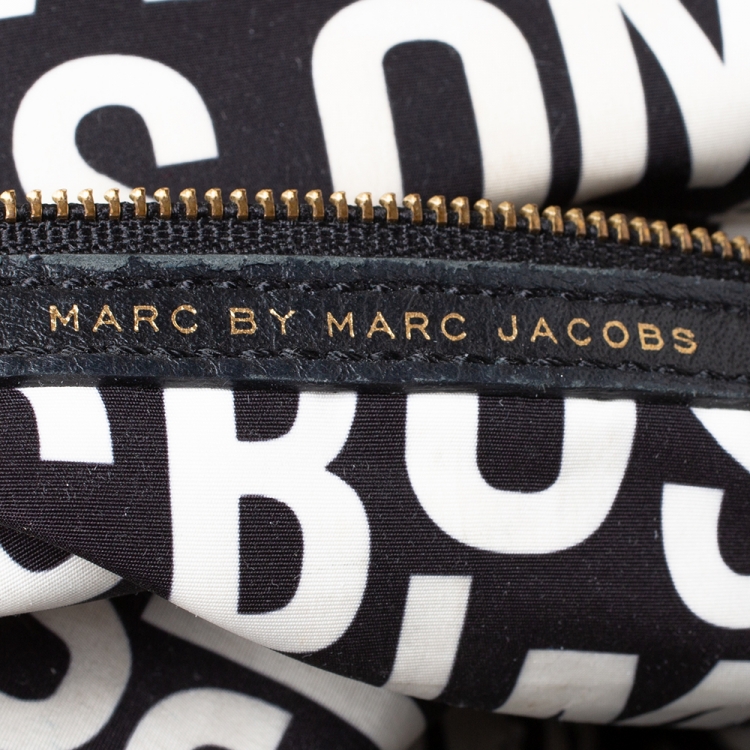 Pre Owned Marc by Marc Jacobs Black Leather Petal to the Metal Natasha Bird Shoulder Bag