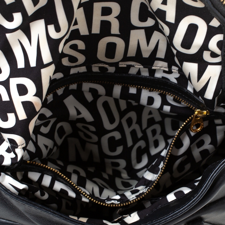 Pre Owned Marc by Marc Jacobs Black Leather Petal to the Metal Natasha Bird Shoulder Bag