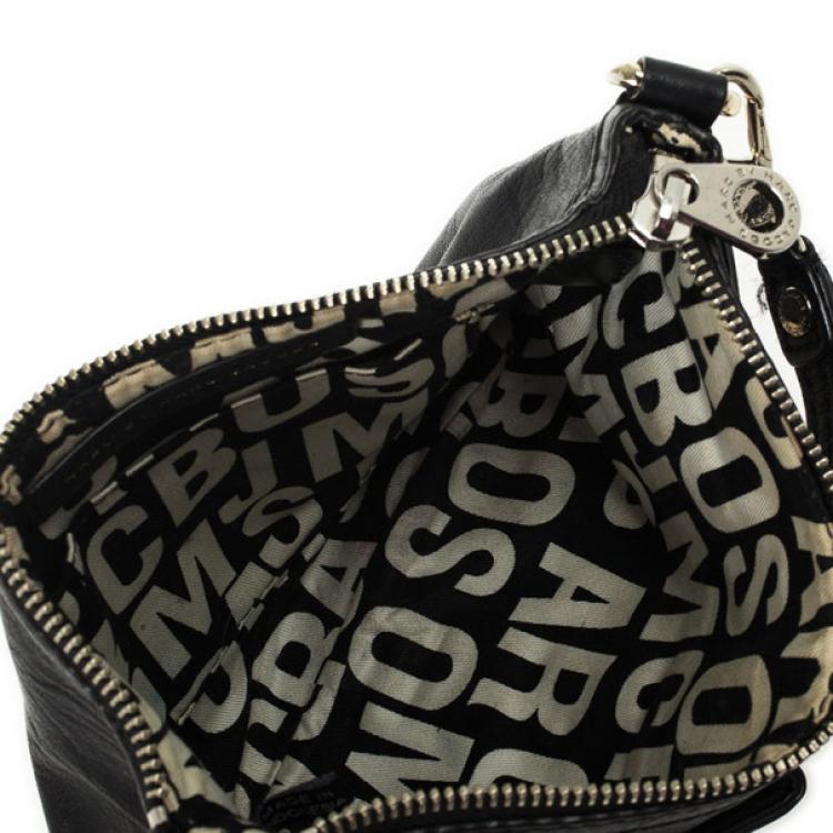 Pre Owned Marc by Marc Jacobs Black Leather Totally Turnlock Percy Crossbody Clutch