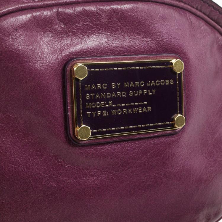 Pre Owned Marc by Marc Jacobs Purple Classic Round Crossbody