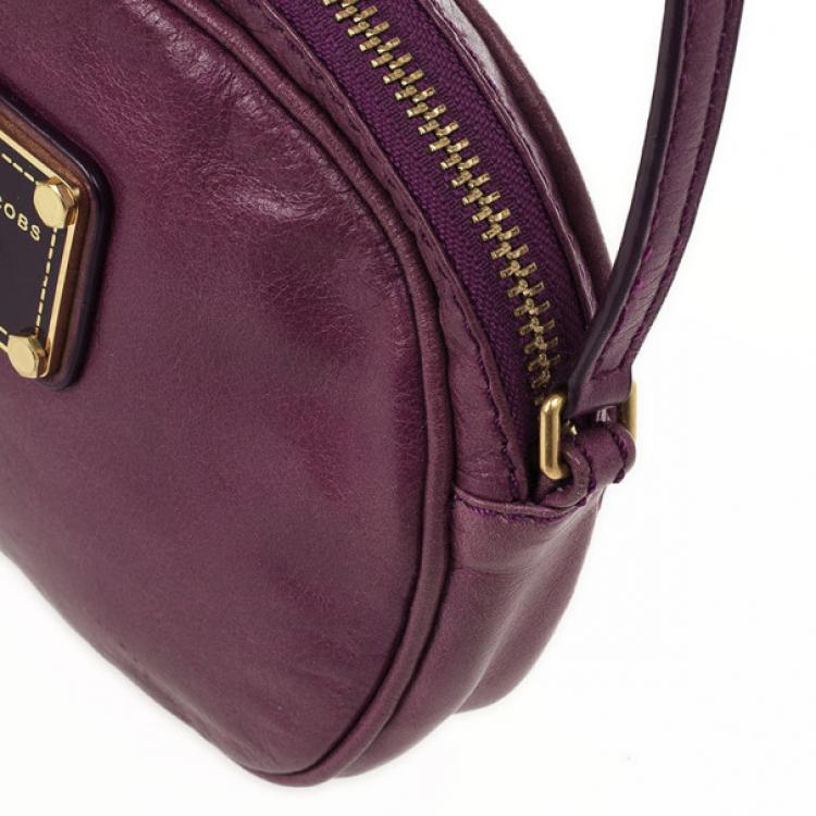 Pre Owned Marc by Marc Jacobs Purple Classic Round Crossbody