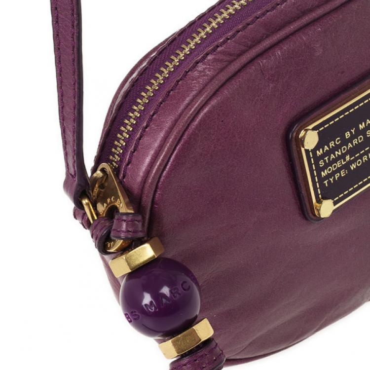 Pre Owned Marc by Marc Jacobs Purple Classic Round Crossbody