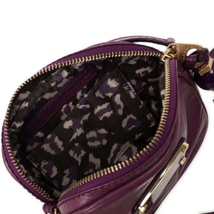 Pre Owned Marc by Marc Jacobs Purple Classic Round Crossbody
