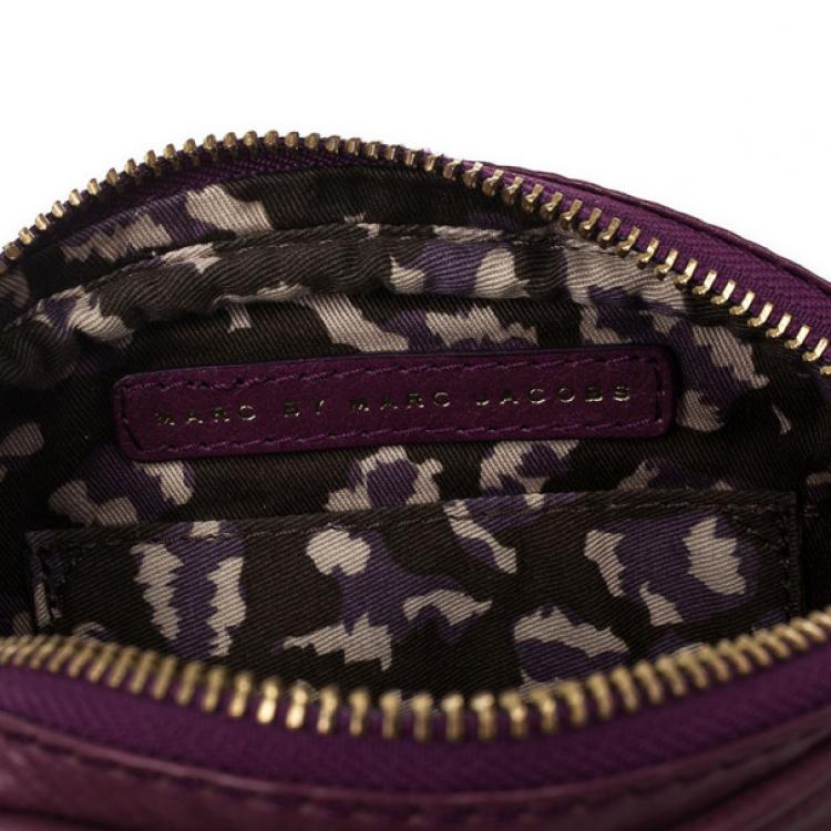 Pre Owned Marc by Marc Jacobs Purple Classic Round Crossbody
