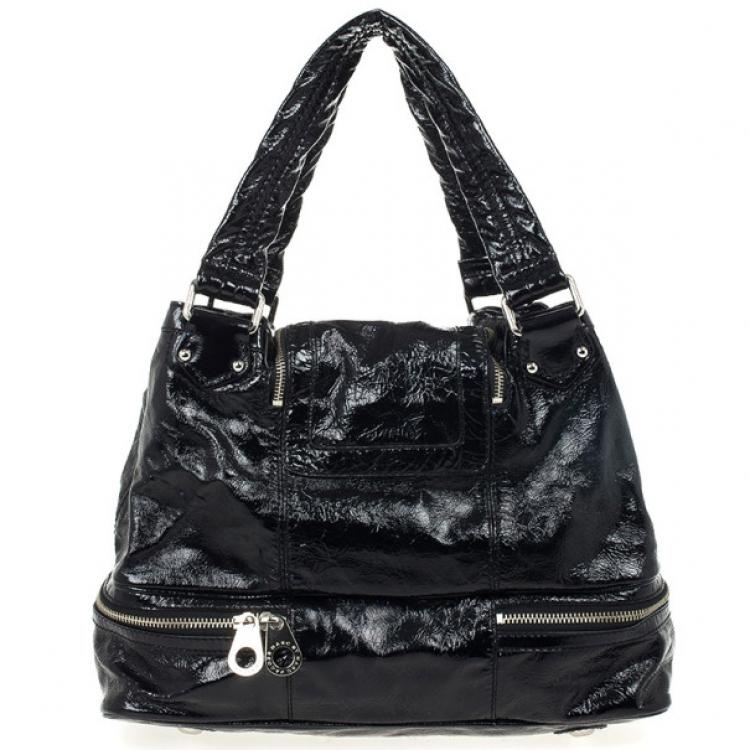 Pre Owned Marc by Marc Jacobs Black Patent Posh Super K Tote