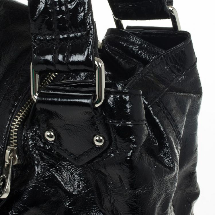 Pre Owned Marc by Marc Jacobs Black Patent Posh Super K Tote