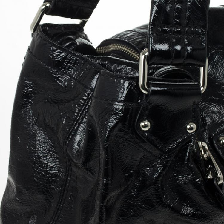 Pre Owned Marc by Marc Jacobs Black Patent Posh Super K Tote